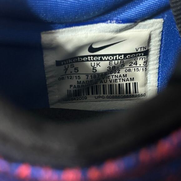 Nike Free TR Flyknit (718785-002) Women’s Running Shoes Size 7.5 Blue/Orange - Picture 8 of 8